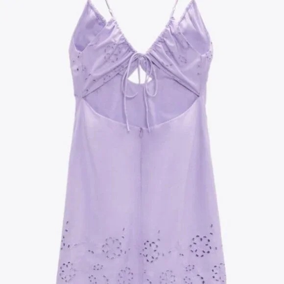 sachin and babi light blue dress Zara Openwork Embroidered Shirt Dress worn by Alex as seen in 90 Day Fiancé  (S11E17)